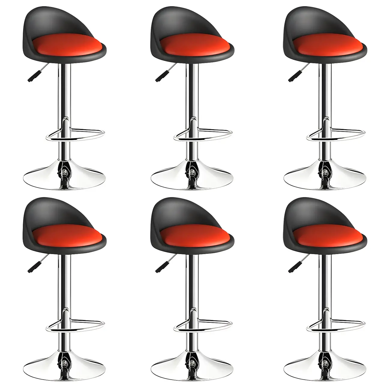Modern Metal Adjustable Swivel Bar Stools for Dining Room Image - 46 | homeyfad