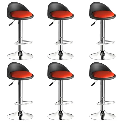 Modern Metal Adjustable Swivel Bar Stools for Dining Room Image - 46
