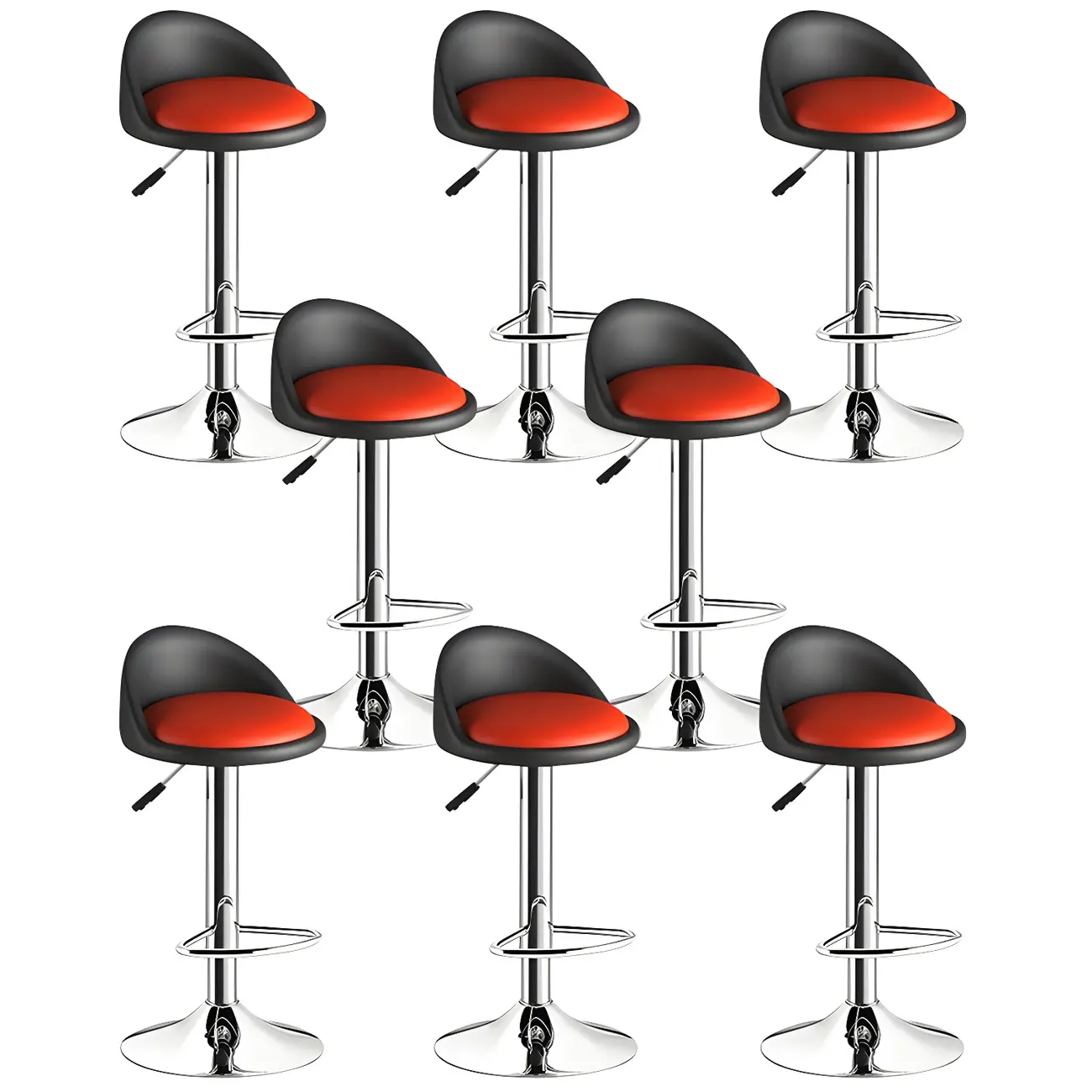 Modern Metal Adjustable Swivel Bar Stools for Dining Room Image - 47 | homeyfad