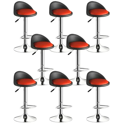Modern Metal Adjustable Swivel Bar Stools for Dining Room Image - 47