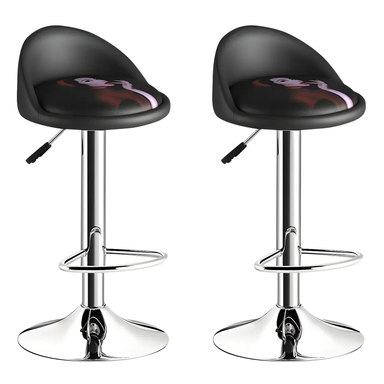 Modern Metal Adjustable Swivel Bar Stools for Dining Room Image - 49