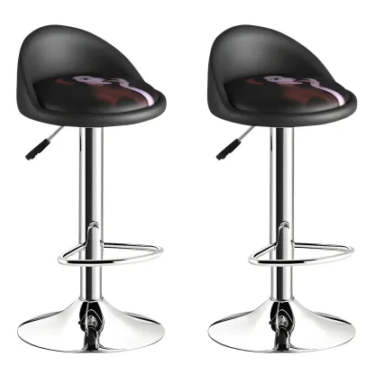 Modern Metal Adjustable Swivel Bar Stools for Dining Room Image - 49
