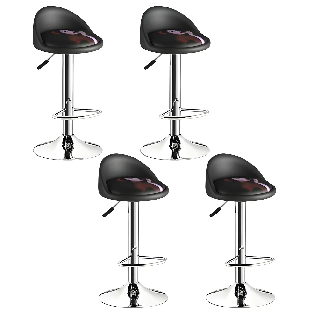 Modern Metal Adjustable Swivel Bar Stools for Dining Room Image - 50 | homeyfad