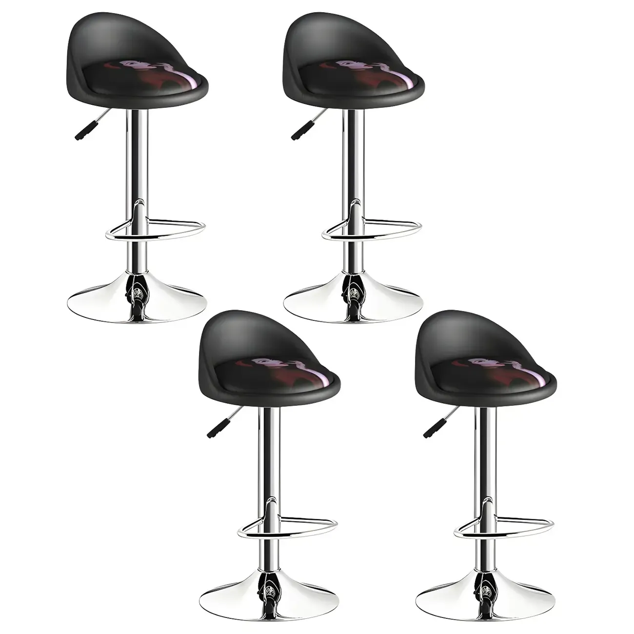 Modern Metal Adjustable Swivel Bar Stools for Dining Room Image - 50