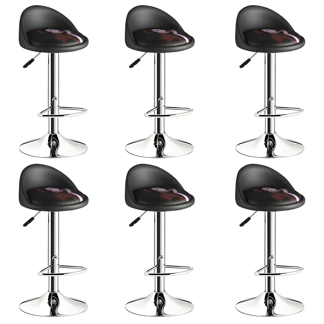 Modern Metal Adjustable Swivel Bar Stools for Dining Room Image - 51