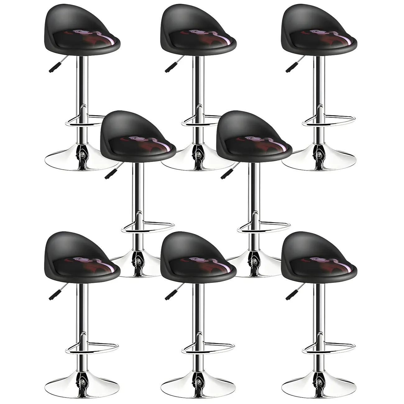 Modern Metal Adjustable Swivel Bar Stools for Dining Room Image - 52 | homeyfad