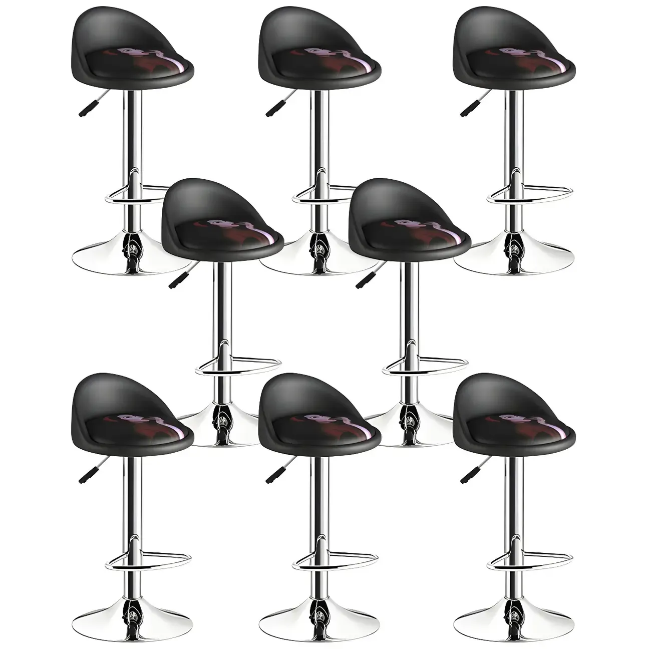 Modern Metal Adjustable Swivel Bar Stools for Dining Room Image - 52