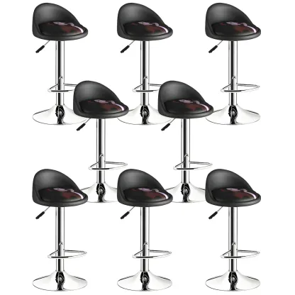Modern Metal Adjustable Swivel Bar Stools for Dining Room Image - 52