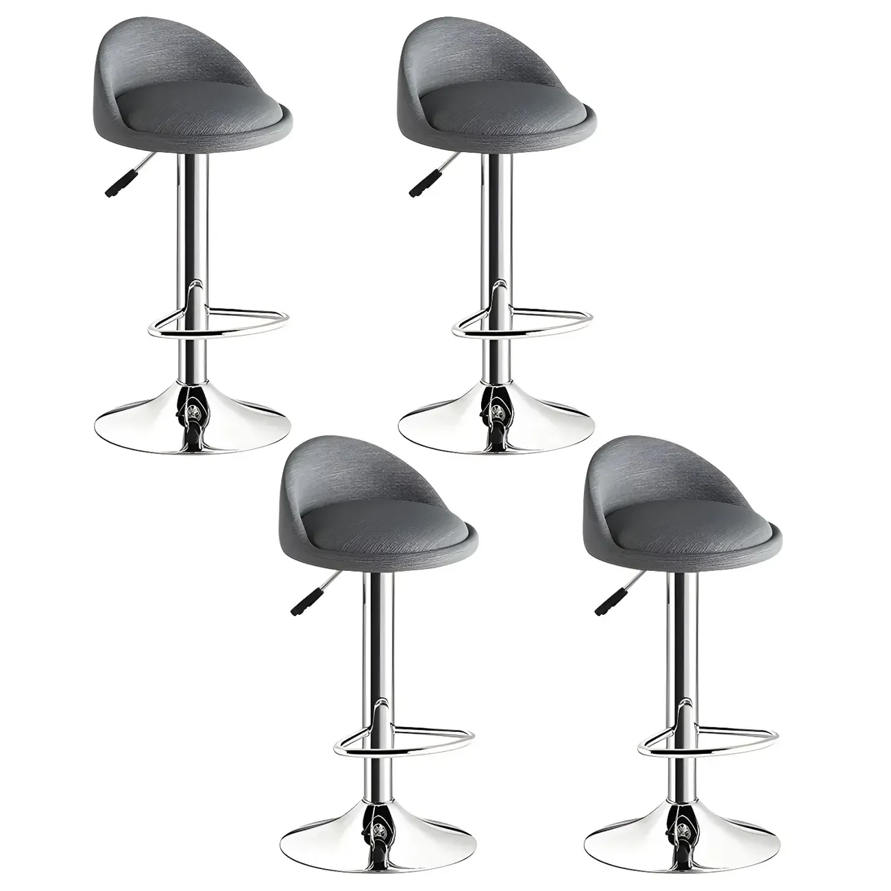 Modern Metal Adjustable Swivel Bar Stools for Dining Room Image - 55