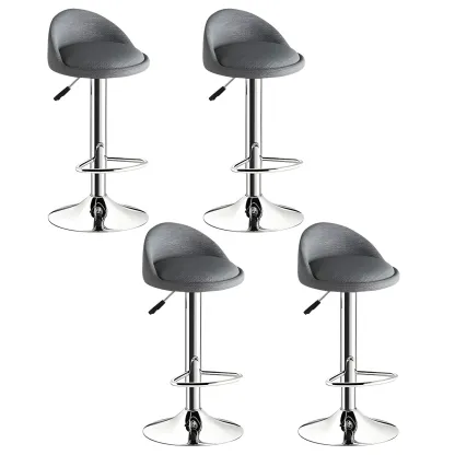 Modern Metal Adjustable Swivel Bar Stools for Dining Room Image - 55