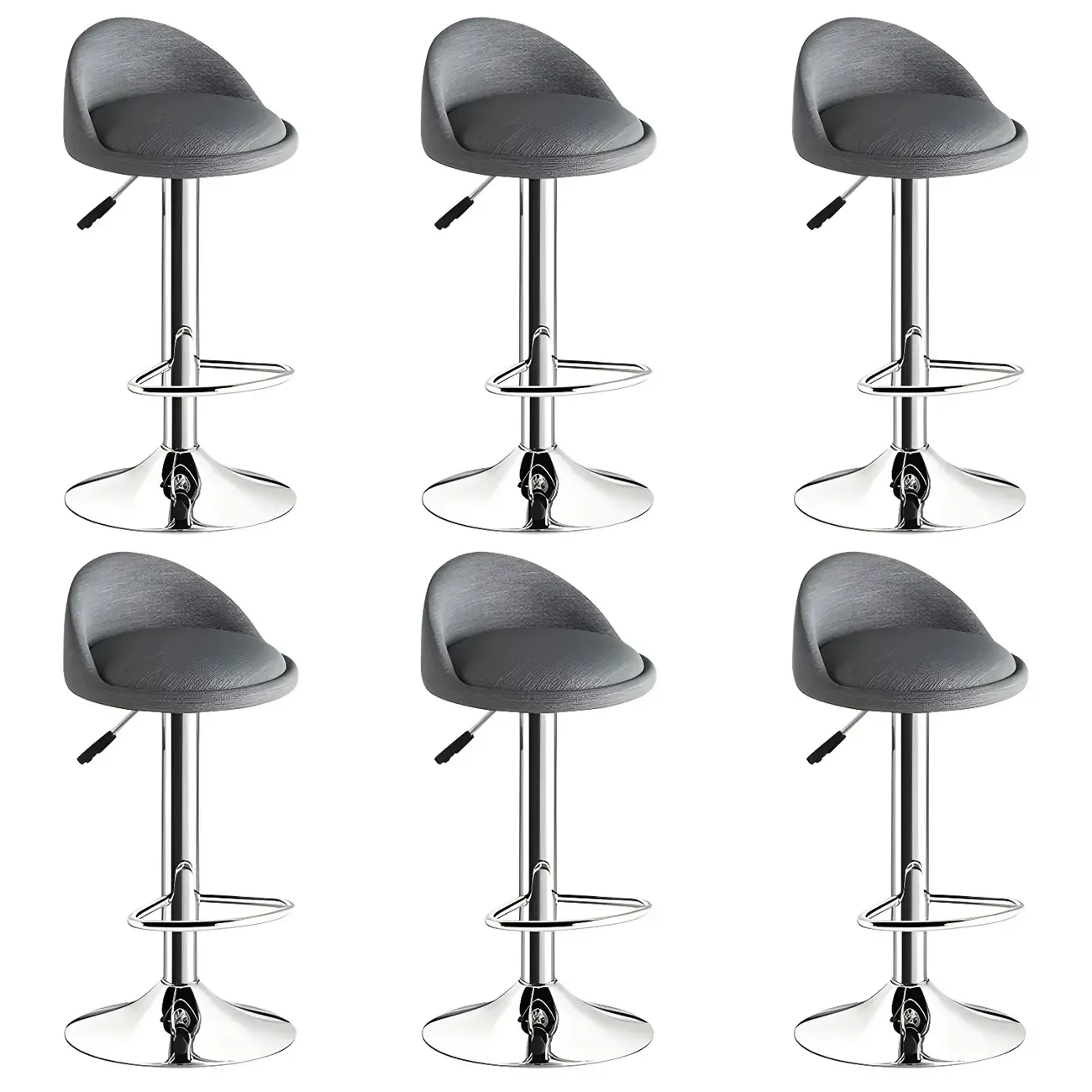 Modern Metal Adjustable Swivel Bar Stools for Dining Room Image - 56