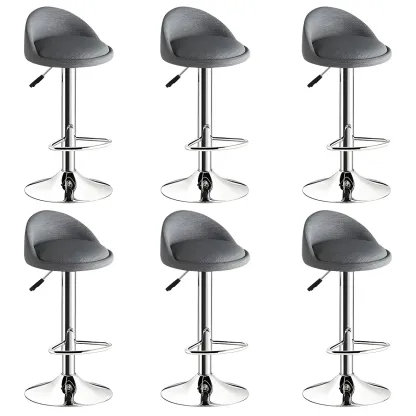 Modern Metal Adjustable Swivel Bar Stools for Dining Room Image - 56