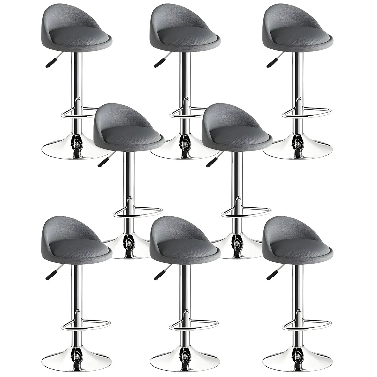 Modern Metal Adjustable Swivel Bar Stools for Dining Room Image - 57 | homeyfad
