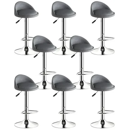 Modern Metal Adjustable Swivel Bar Stools for Dining Room Image - 57