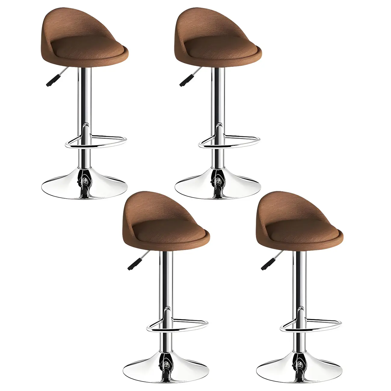 Modern Metal Adjustable Swivel Bar Stools for Dining Room Image - 60 | homeyfad
