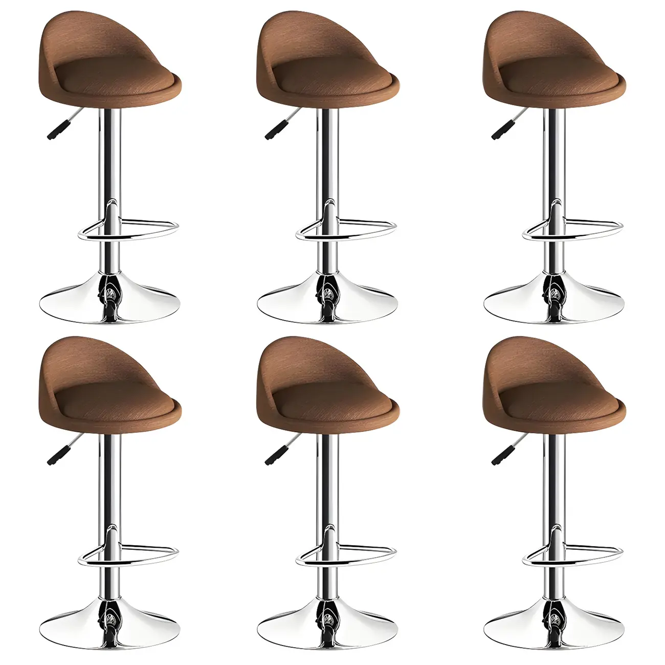 Modern Metal Adjustable Swivel Bar Stools for Dining Room Image - 61 | homeyfad