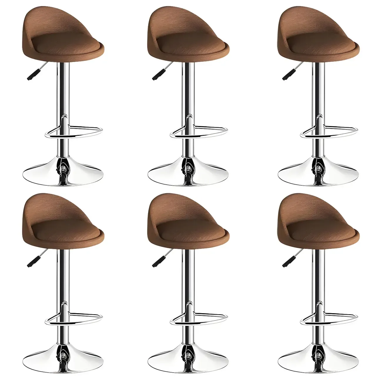 Modern Metal Adjustable Swivel Bar Stools for Dining Room Image - 61