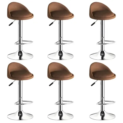 Modern Metal Adjustable Swivel Bar Stools for Dining Room Image - 61