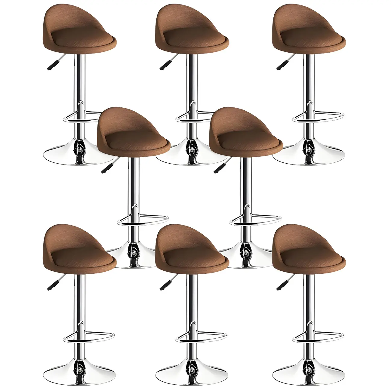 Modern Metal Adjustable Swivel Bar Stools for Dining Room Image - 62 | homeyfad