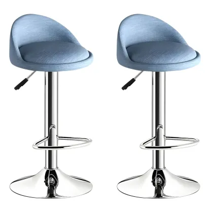 Modern Metal Adjustable Swivel Bar Stools for Dining Room Image - 64