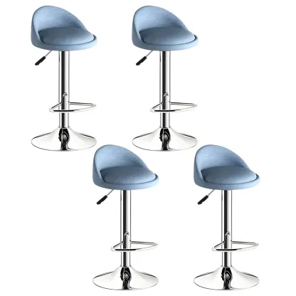 Modern Metal Adjustable Swivel Bar Stools for Dining Room Image - 65