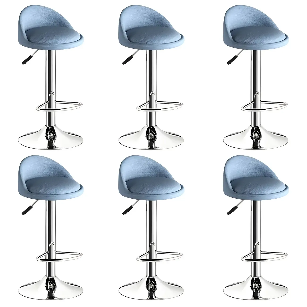 Modern Metal Adjustable Swivel Bar Stools for Dining Room Image - 66