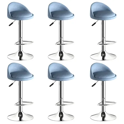 Modern Metal Adjustable Swivel Bar Stools for Dining Room Image - 66