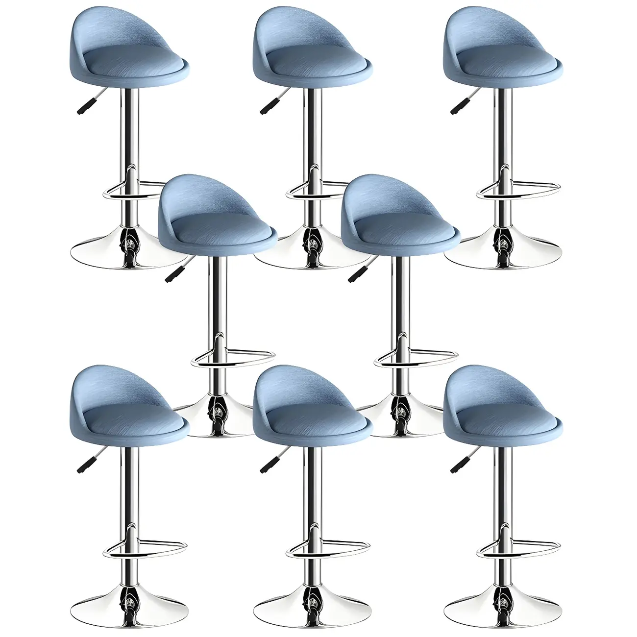 Modern Metal Adjustable Swivel Bar Stools for Dining Room Image - 67 | homeyfad