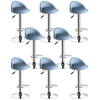 Modern Metal Adjustable Swivel Bar Stools for Dining Room Image - 67