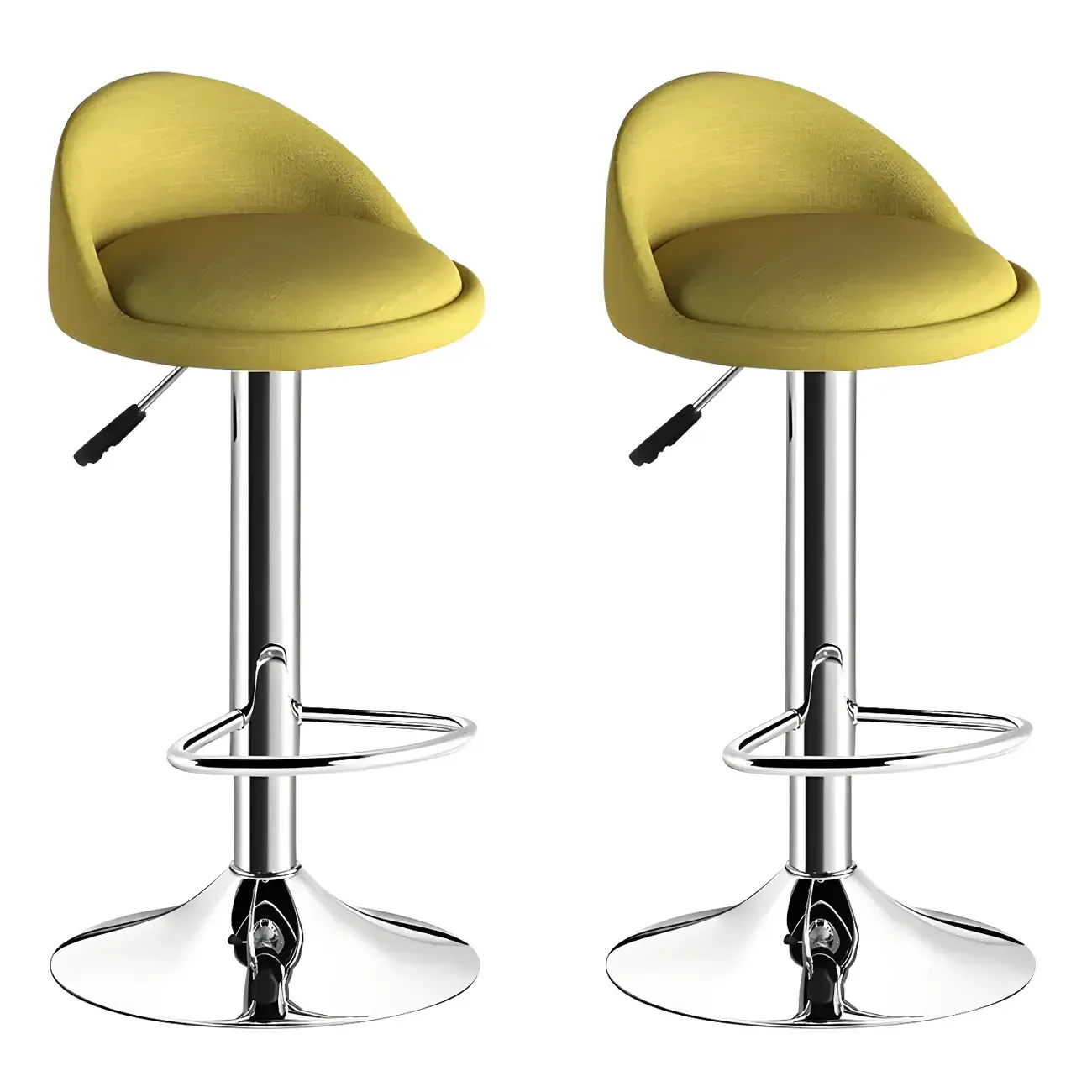 Modern Metal Adjustable Swivel Bar Stools for Dining Room Image - 69
