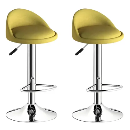 Modern Metal Adjustable Swivel Bar Stools for Dining Room Image - 69