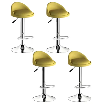 Modern Metal Adjustable Swivel Bar Stools for Dining Room Image - 70