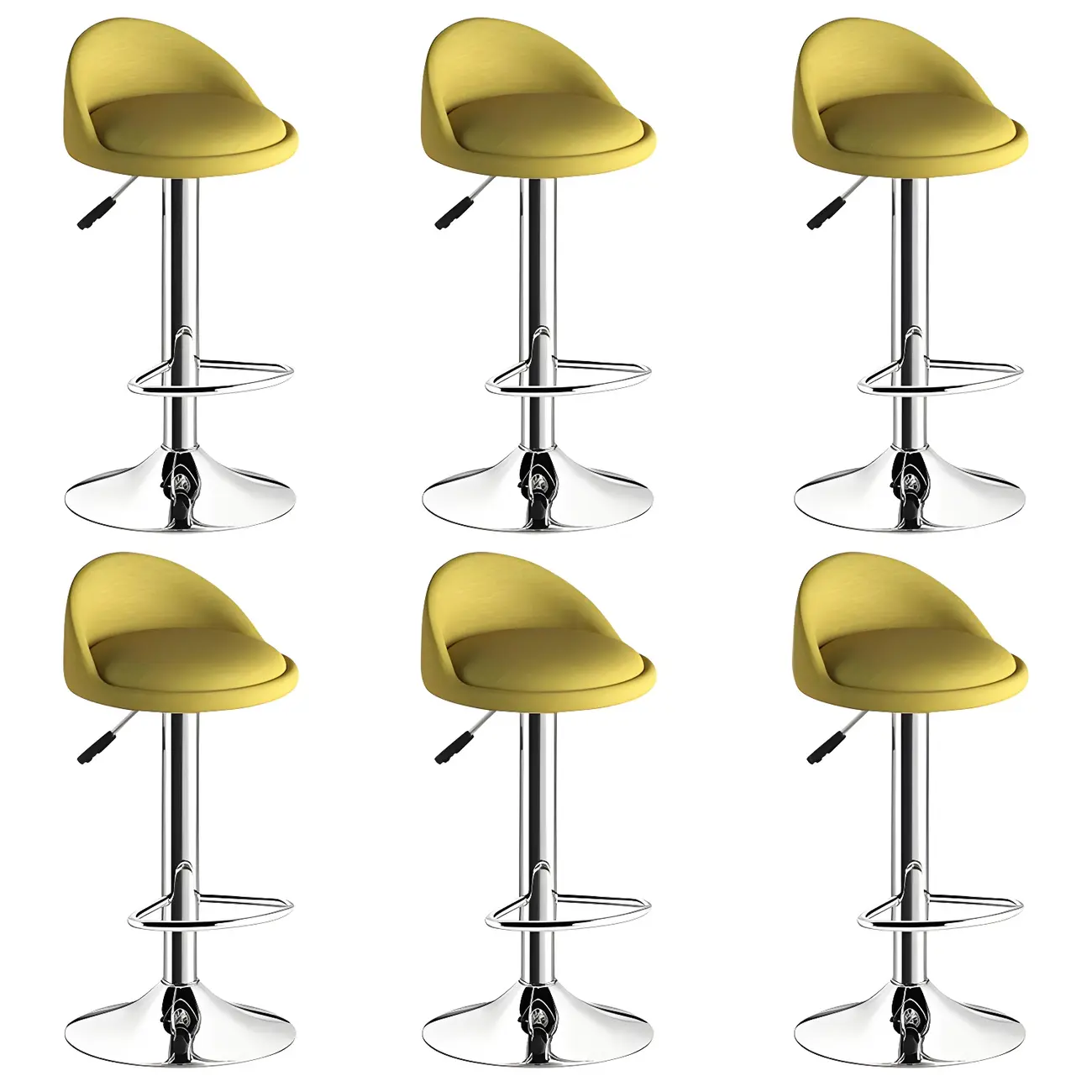 Modern Metal Adjustable Swivel Bar Stools for Dining Room Image - 71 | homeyfad