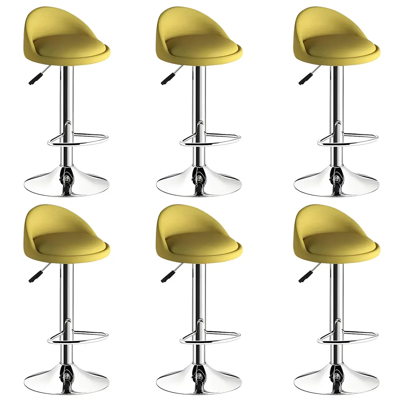 Modern Metal Adjustable Swivel Bar Stools for Dining Room Image - 71