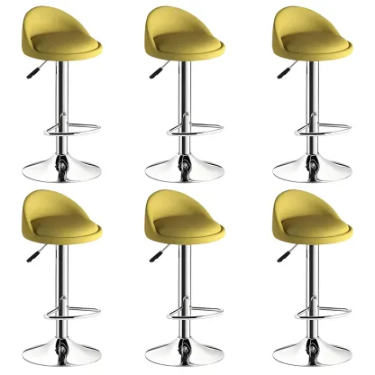 Modern Metal Adjustable Swivel Bar Stools for Dining Room Image - 71