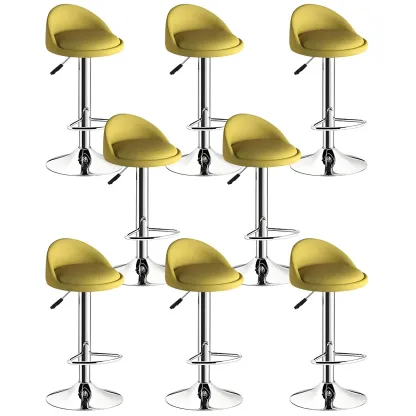 Modern Metal Adjustable Swivel Bar Stools for Dining Room Image - 72