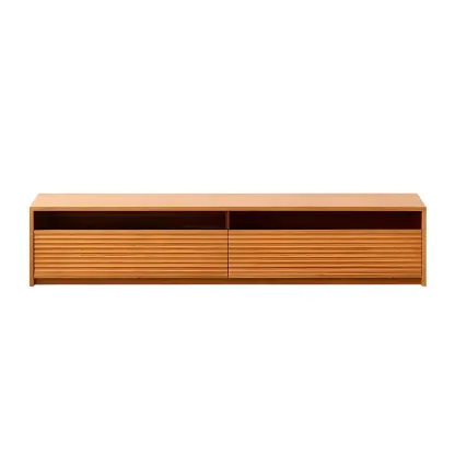 Traditional Wooden TV Stand with Drawers for Living Room Image - 5