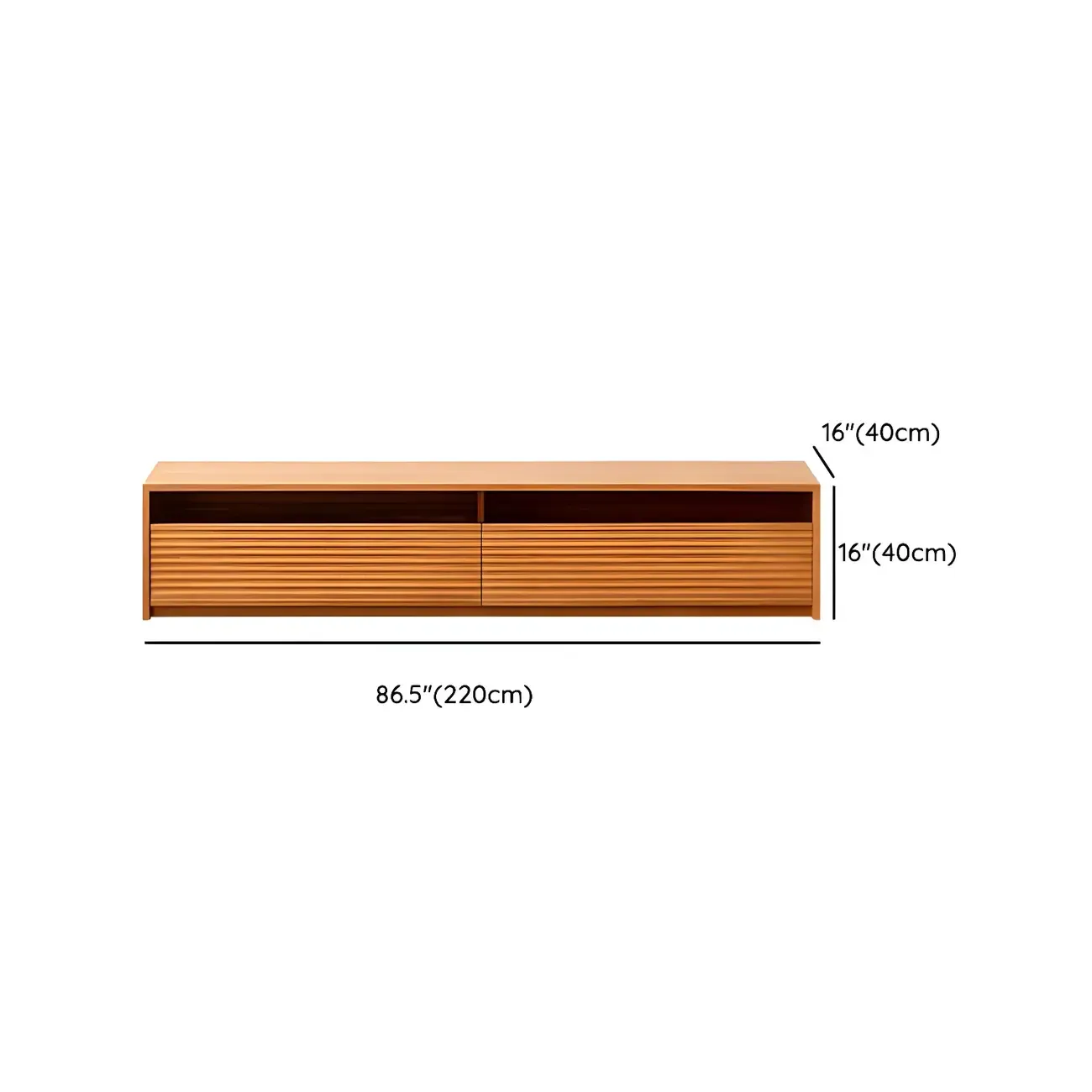 Traditional Wooden TV Stand with Drawers for Living Room Image - 14