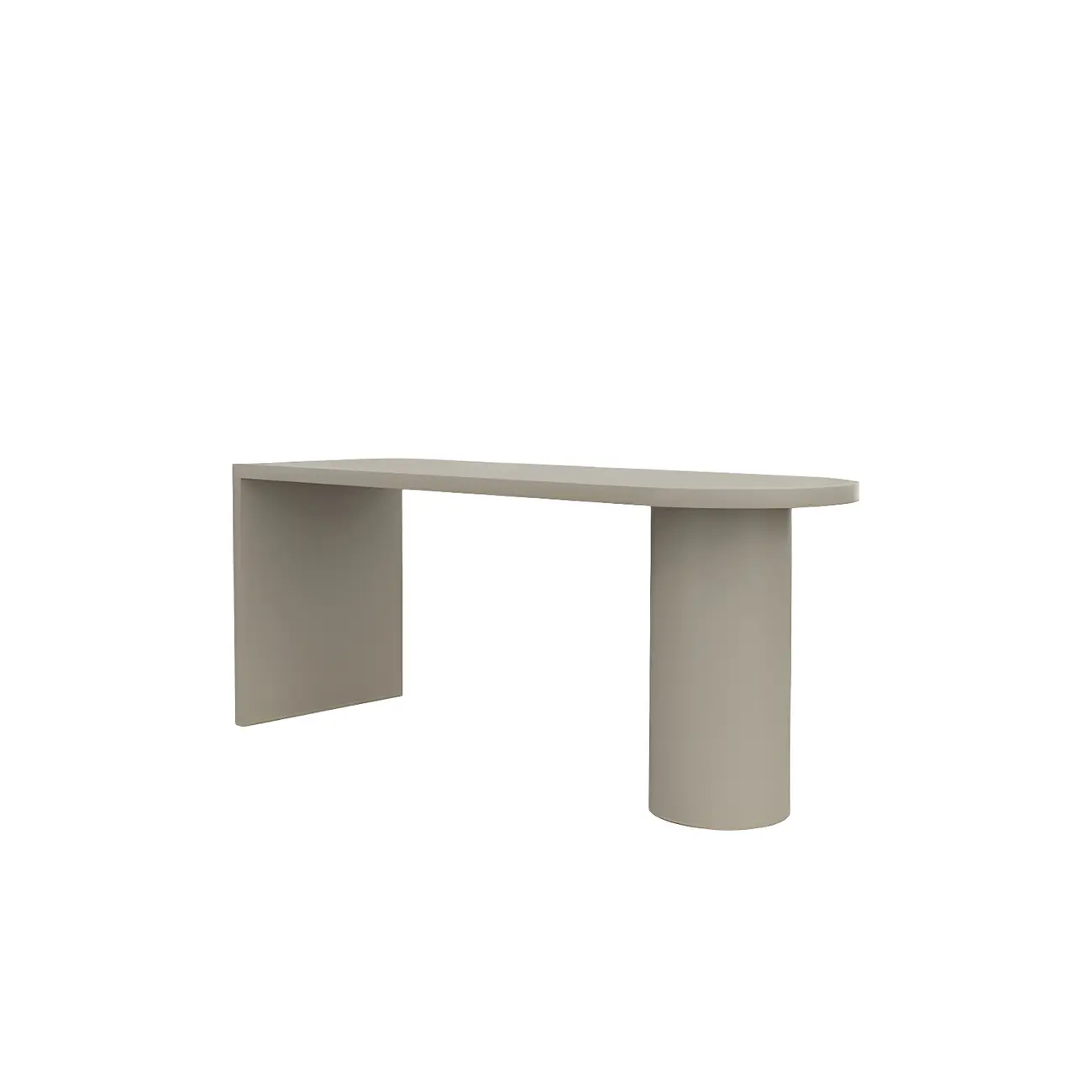 Free Form Modern Gray Bar Table with Wood Top Image - 7 | homeyfad