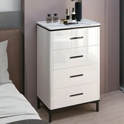 Modern White Wooden Dressers & Chests with Drawers for Home Image - 4