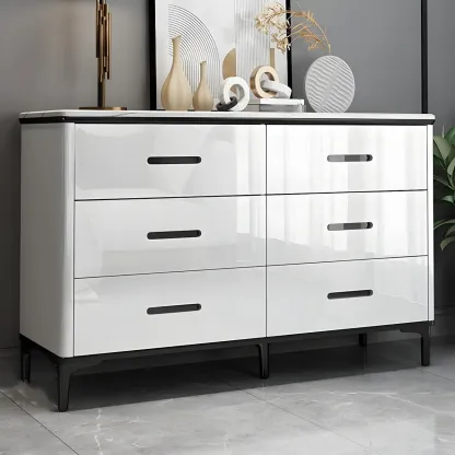 Modern White Wooden Dressers & Chests with Drawers for Home Image - 5
