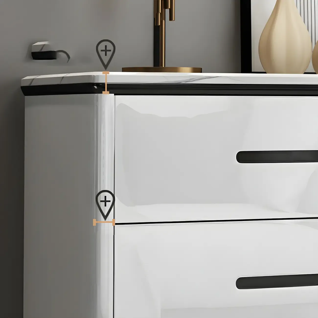 Modern White Wooden Dressers & Chests with Drawers for Home Image - 9