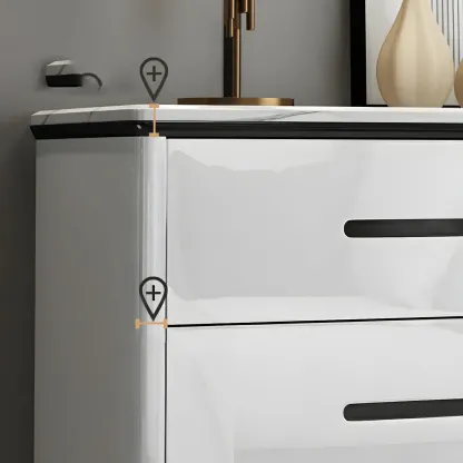 Modern White Wooden Dressers & Chests with Drawers for Home Image - 9