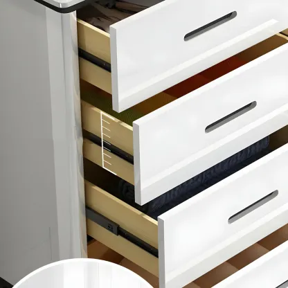 Modern White Wooden Dressers & Chests with Drawers for Home Image - 10