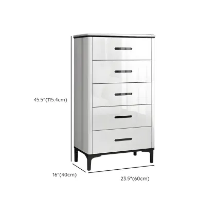 Modern White Wooden Dressers & Chests with Drawers for Home Image - 17