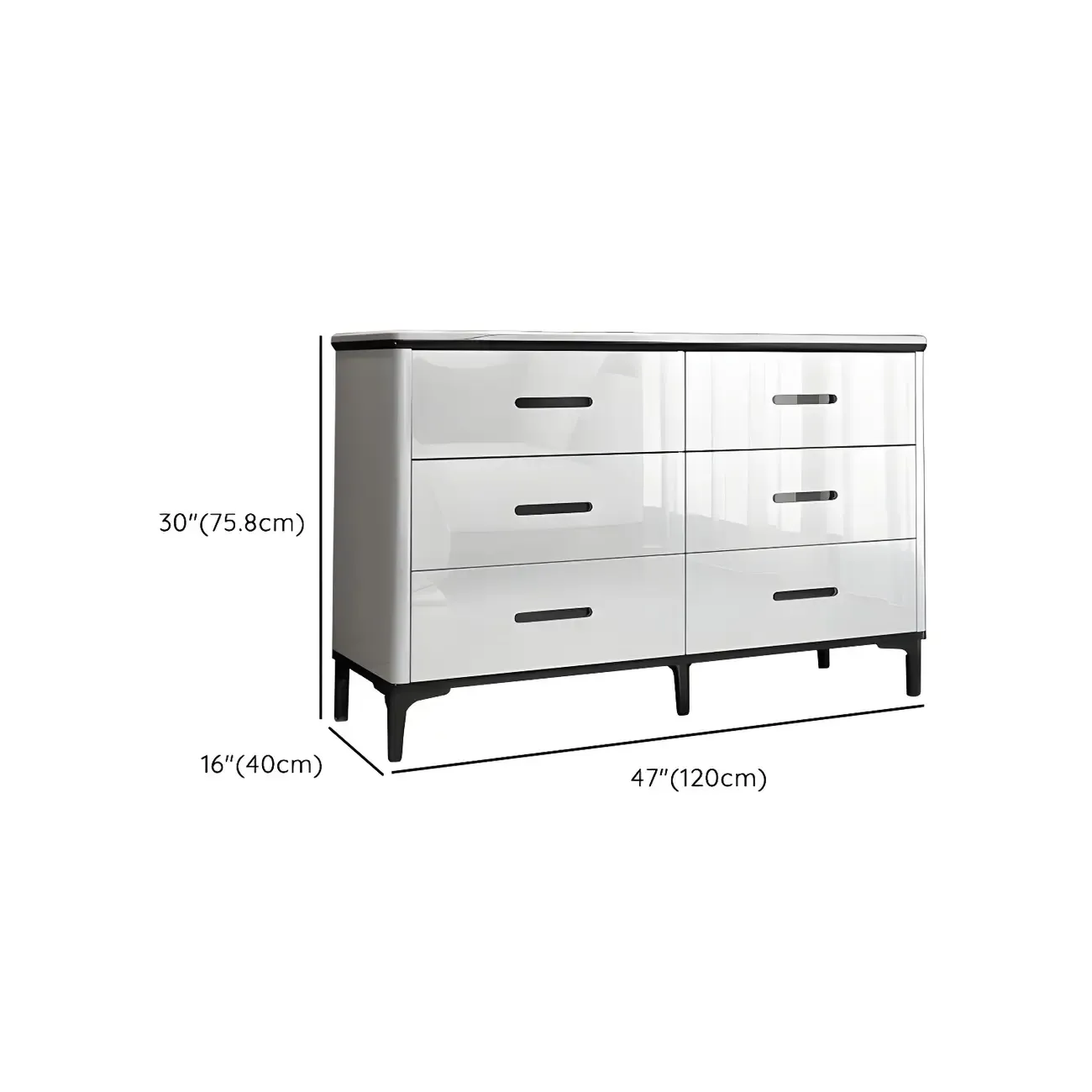 Modern White Wooden Dressers & Chests with Drawers for Home Image - 18