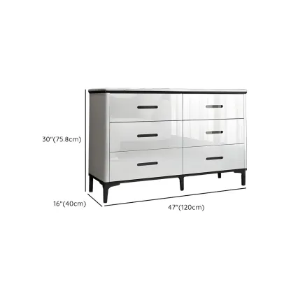 Modern White Wooden Dressers & Chests with Drawers for Home Image - 18