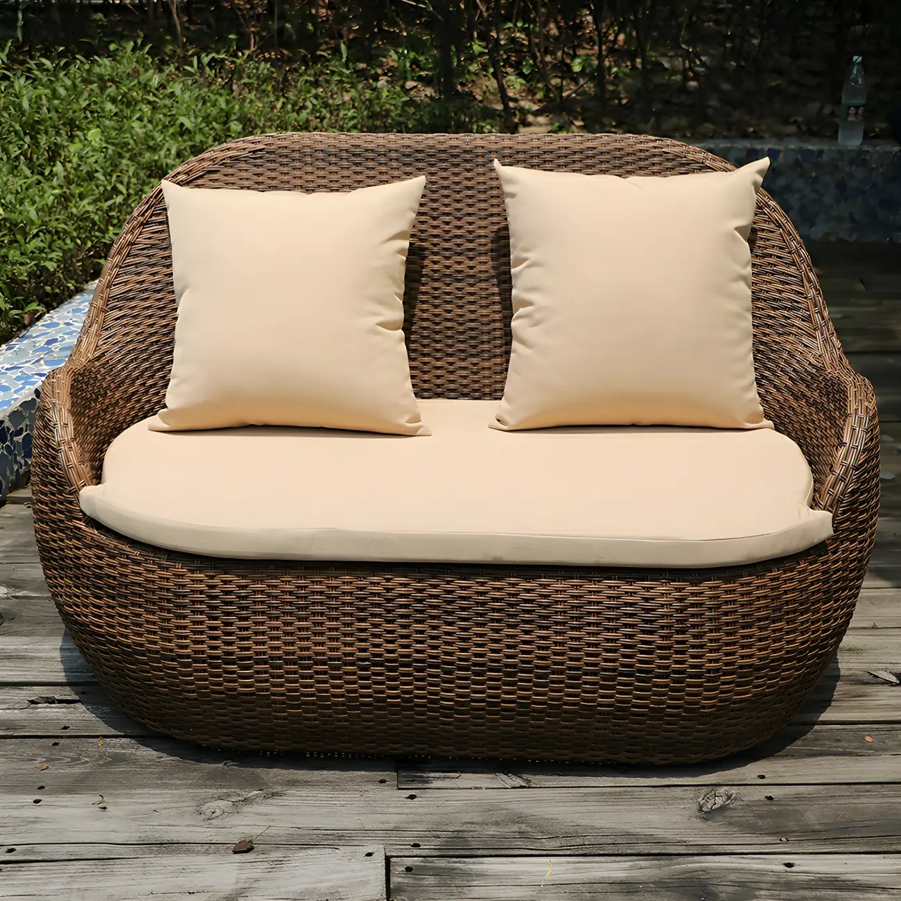 53" Modular UV Resistant Sofa with Waterproof Cushions Image - 2 | homeyfad