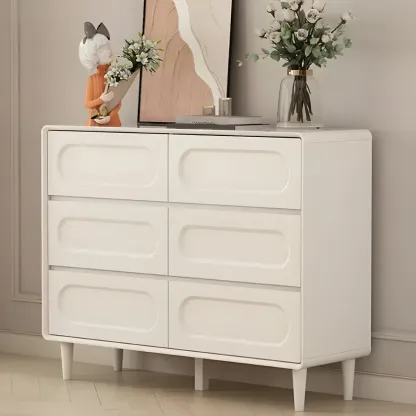 Modern White Wooden Dressers & Chests with Drawers for Homes Image - 1