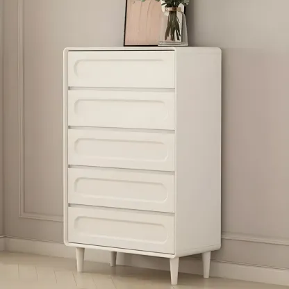 Modern White Wooden Dressers & Chests with Drawers for Homes Image - 2